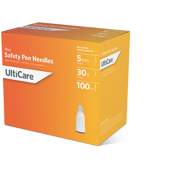 UltiCare Safety Pen Needles 5mm x 30G Mini UltiMed, Inc